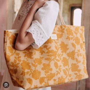 Sezane large jute tote